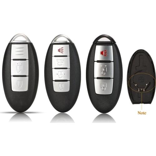 Kutery 10pcs 3/4 Buttons Replacement Remote Car Key Shell Case Fob For Nissan Sunny Murano Versa Teana Sentra Infiniti G35 G37