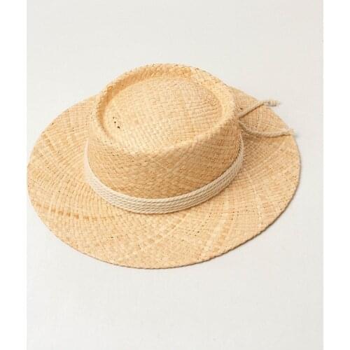 202006-hh7437 summer Handmade woven raffia Ring crown holiday fedoras cap men women panama jazz outdoor hat