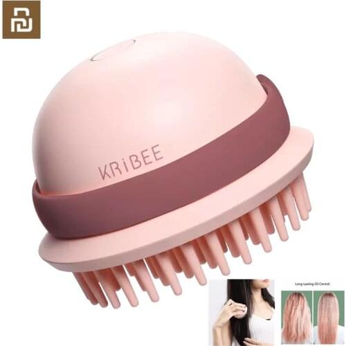 Youpin KRiBEE Electric Head Massage Comb Soft Waterproof Vibration Degreasing Low Frequency Scalp Wet Dry Расческа для массажа