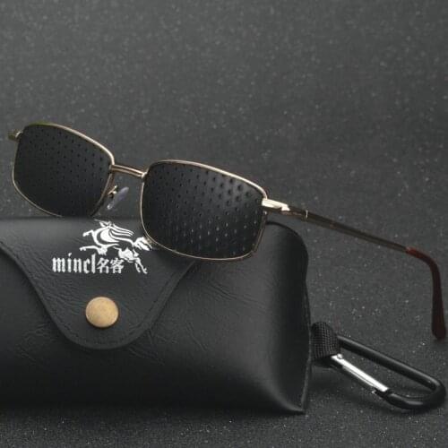 MINCL/ Anti-myopia Pinhole Glasses Pin hole Sunglasses Eye Exercise Eyesight Improve Natural Healing vision Care Eyeglasses lxl