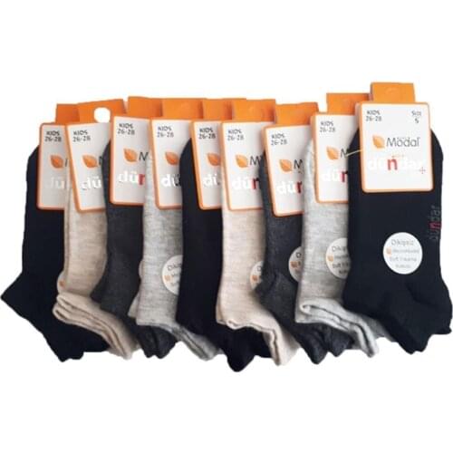 Male Child Modal Seamless Booties Short Socks 12'li Package Daily Booties socks To Escape durable Orange 6'lı 2 Yarn