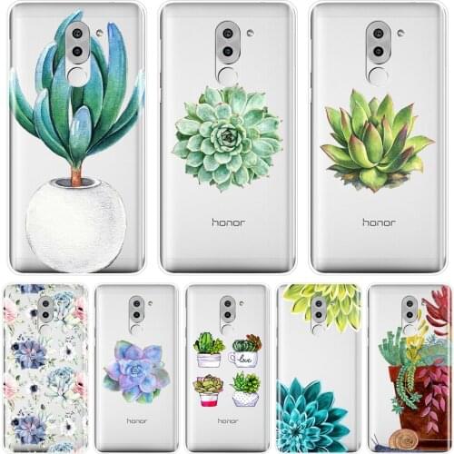 Flower Succulent Cactus Soft Back Cover For Huawei Honor 4C 5C 6C 6A Pro Phone Case Silicone For Huawei Honor 6 5A 4X 5X 6X 6A