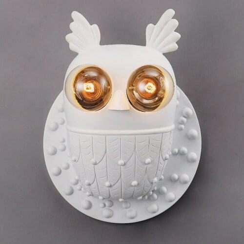 Retro Owl Wall Lamp Nordic Industrial Style Living Room Corridor Stair Creative European style Bedroom Bedside