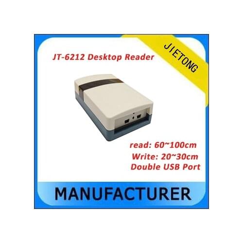 UHF rfid desktop reader with double USB communication interface and Support for encryption