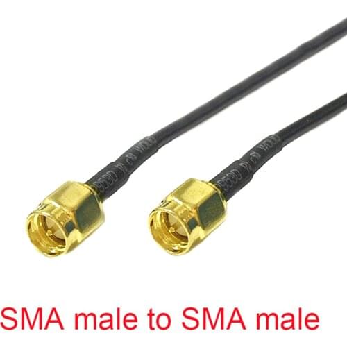 New SMA Male Plug Switch SMA Male RF coax cable adapter RG174 10cm/15cm/20cm/30cm/50cm/1m for wifi router wholesale