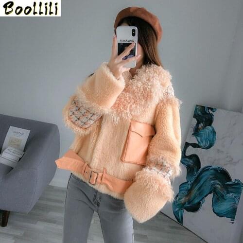 Boollili Real Fur Coat Women Winter Coat Women Clothes 2020 New Parka Real Fur Jacket Sheep Shearing 100% Wool Jacket
