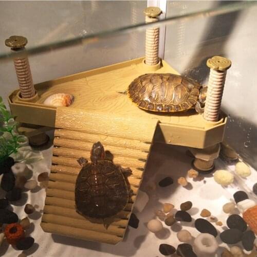 Turtle Pier Floating Enjoy Sunbathe Tortoise Climbing Ramp Platform For Reptiles Fish And Shrimp Hiding From The Rest Station