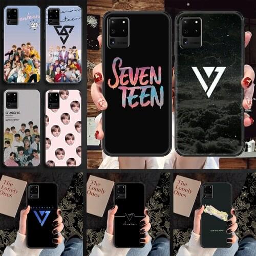 Seventeen kpop Phone case For Samsung Galaxy Note 4 8 9 10 20 S8 S9 S10 S10E S20 Plus UITRA Ultra black tpu funda painting coque