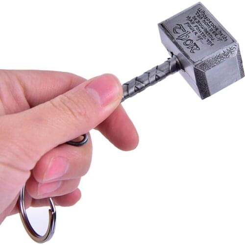 Silver Beer Bottle Opener With Long Handle Multifunction Hammer Of Thor Shaped Beer Bottle Opener