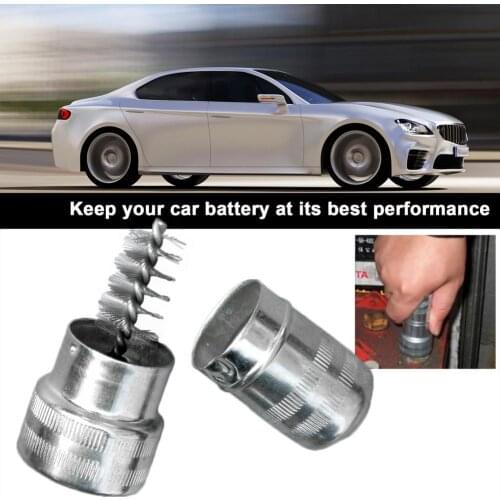 Car Wash Cleaning Battery Wire Brush Dirt Corrosion Brushes Post Terminal Cable Cleaner Hand Clean Tool Car Care Cleaning