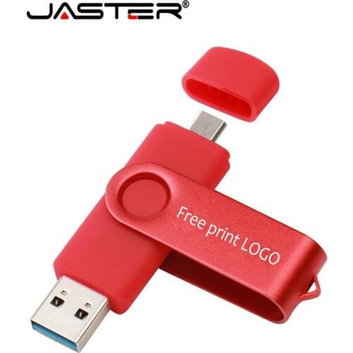 JASTER Pendrive OTG USB Flash Drive cle usb 2.0 stick 64G otg pen drive 4G 8G 16G 32G storage devices
