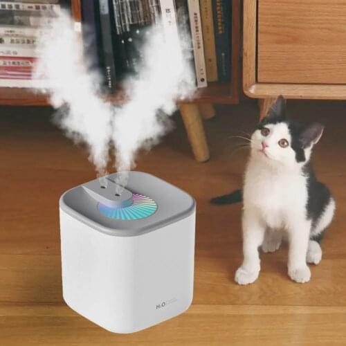 3L Air Humidifier Essential Oil Aroma Diffuser Double Nozzle With Coloful LED Light Ultrasonic Humidifiers Aromatherapy Diffuser