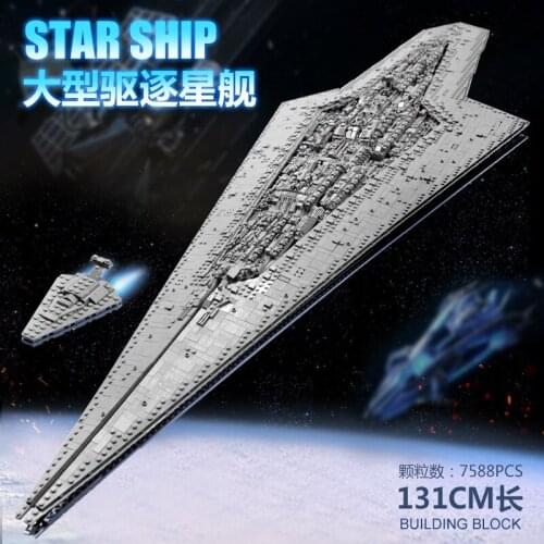 IN STOCK DHL 13134 7788Pcs The MOC-23556 Imperial Star Destroyer 75252 75292 05027 05028 Kids Toys Gifts Building Blocks Bricks