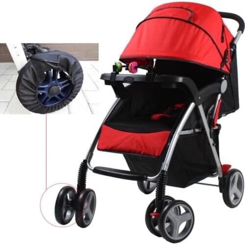 Anti-dirt and dust-proof wheel sets for baby strollers and umbrella carts