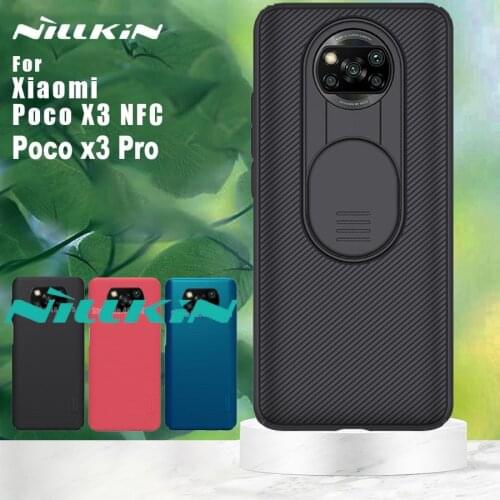 NILLKIN Camera Protection Case for Xiaomi Poco X3 NFC case X3 Pro Slide Protect Cover CamShield X3 NFC Global Version Back Cases