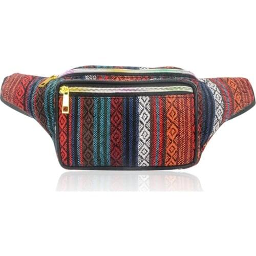 Women Ethnic Fanny Pack Retro Vintage Bum Bags Travel Hiking Waist Belt Purse Fanny Pack for Women Waist Bag Color A