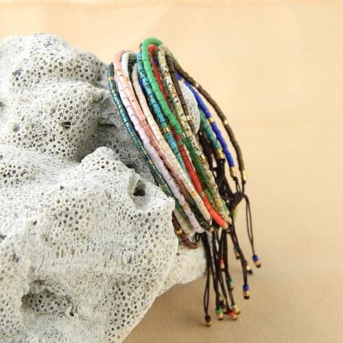 QUANCHI New Miyuki Seed Beads Bracelet Summer Handmade Couple Bracelet For Women Boho Simple Pulseras Jewelry New