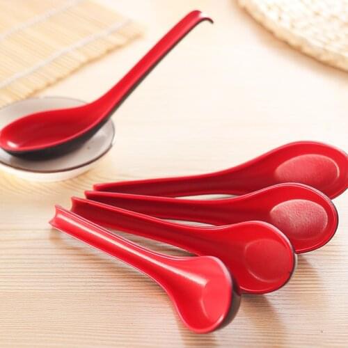 1Pcs Long handle soup spoon plastic ramen soup spoon wholesale eco friendly Meal Dinner Scoops Kitchen Supplies Cooking Tool