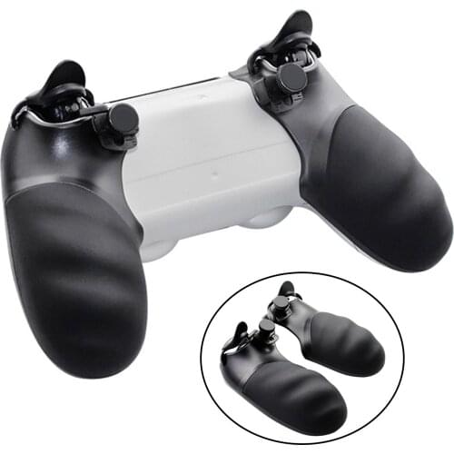 2 Pieces Black Grip Cover Skin Non-slip for PS4 Controller