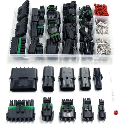 258PCS Auto Waterproof Electrical Wire Connectors 1 2 3 4 6 Pin Weather Pack GM Automotive Female Male Socket Plug For Car Boat