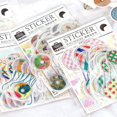 45 pcs Kawaii Round paper Gift seal stickers Diary decoration diy scrapbooking label seal Hand account sticker stationery TZ225