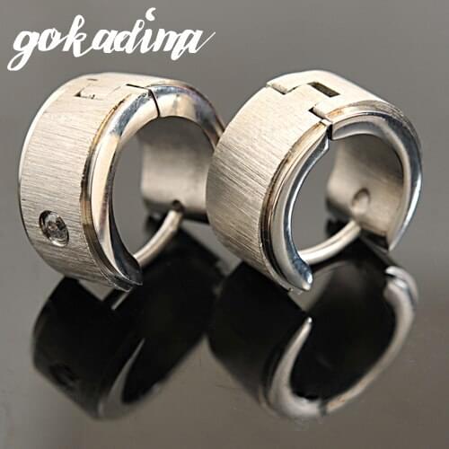 Promotion!! bijioux, HUGGIE EARRINGS, 316l Stainless Steel Earrings, Mens Hoop Earrings For Rockers, Punk,Wholesale