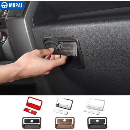 MOPAI ABS Car Interior Copilot Position Storage Box Handle Decoration Cover Trim Stickers For Ford F150 2015 Up Car Styling