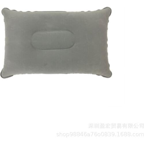 Travel inflatable pillow Flocking + PVC car inflatable bed accessories outdoor nap inflatable rectangular pillow