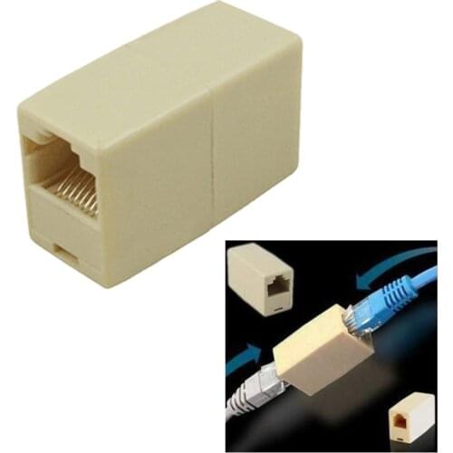 Elisona 10Pcs Ethernet RJ45 RJ-45 RJ 45 Cable Female to Female Type Lan Connector Coupler Adapter Joiner Networking Accessories