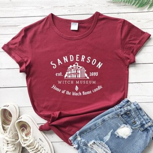 Sanderson Witch Museum T-shirt Aesthetic Women Halloween Party Autumn Tshirt Vintage Graphic Witchy Tee Shirt Top Dropshipping