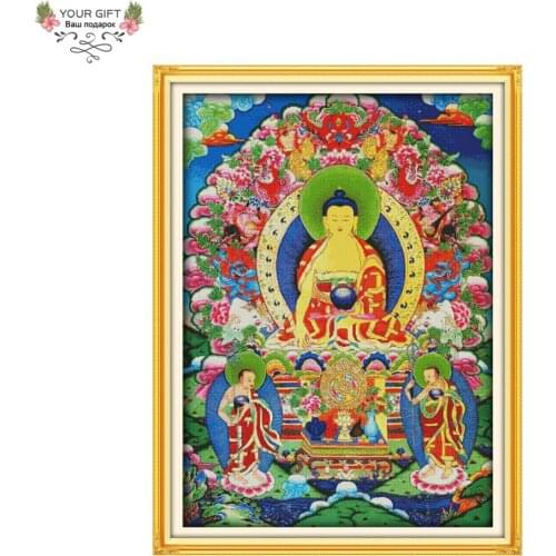 Joy Sunday R799 Free Shipping 14CT 11CT Counted and Stamped Home Decor The Thangka Needlepoints Embroidery Cross Stitch kits