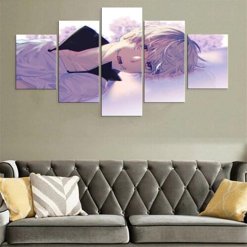 Anime Jujutsu Kaisen Wall Painting Decoration Home Decor Poster Picture Canvas 5 Piece HD Modern Modular Framework Room Art Oil