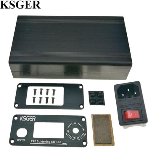 KSGER T12 Aluminum Alloy Case STM32 OLED Soldering Iron Station DIY Electronic Tips Controller Welding Tools V2.1S V2.0 V3.0