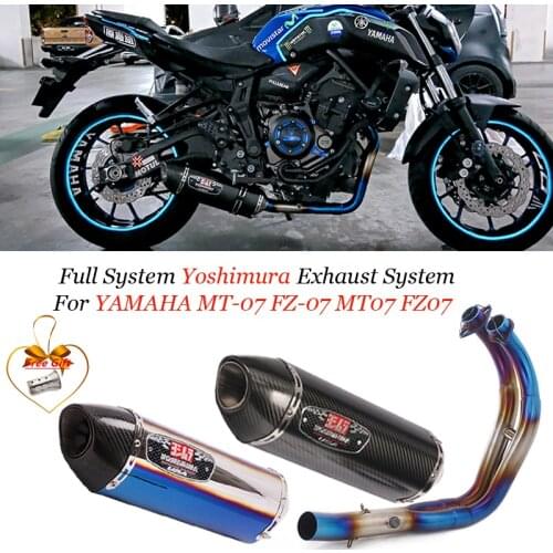 Motorcycle Full System FOR Yamaha MT-07 FZ-07 Tracer 2014-2019 with Muffler XSR700 2016-2019 Front Middle Connect Link Pipe