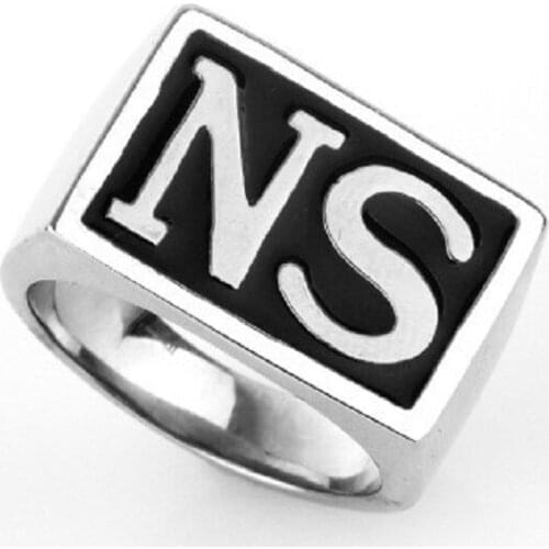 NS Mens Gothic Biker SONS Ring Signet 316L Stainless Steel Silver color Tone Mens Jewelry