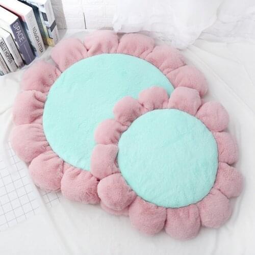 Flower Soft Dog Bed Warm Dog Sofa Plush Cat Beds Portable Travel Pet Beds Outdoor Dogs House Puppy Cushion Mat Pet Blanked Mats