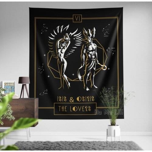 Tarot Card Wall Tapestry Lover Egyptian Goddess Fashion Retro Design