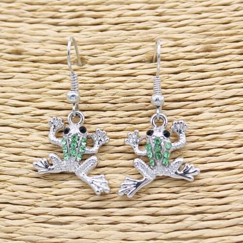 2020 Latest Necklace Earring Kit Fashion Classic Romantic Lady Frog Rhinestone Earring Necklace Pendant M