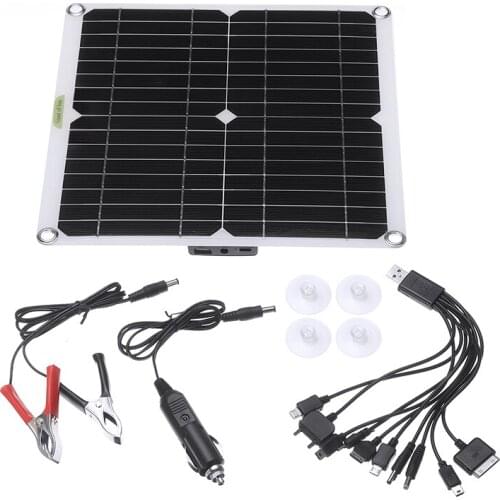 Pohiks Solar Cell Regulator Controller Compatible For Outdoor Camping Car Boat 80W 18V Monocrystalline Solar Panel Accessories