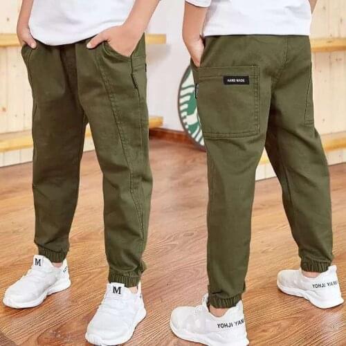 Spring And Autumn Boys' Casual Pants Korean Slim Pants, Big Kids' Pants, Childrens Wear, Boys' Wear, Suitable For 3-15 Years