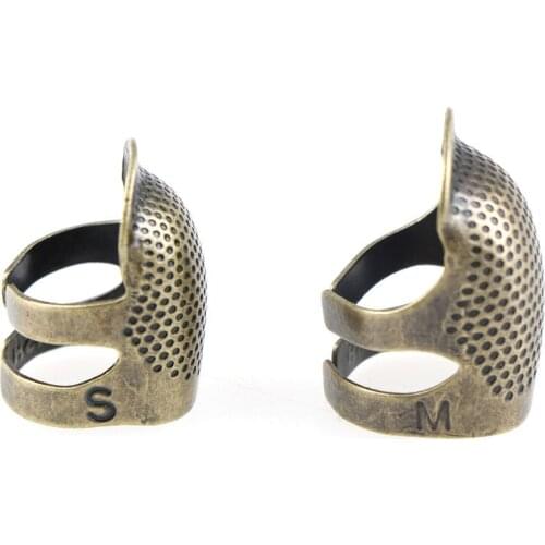 Antique Metal Brass Sewing Thimble Needles Finger Protector DIY Helpful Sewing Tools Accessories