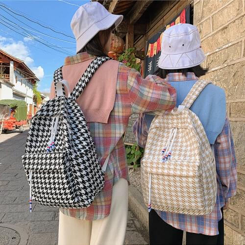 Junior high school student bag female Mori Korean backpack female 2020 new minimalist Hyun-a Kim canvas student backpack