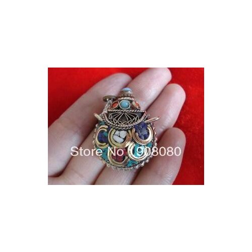 Tibet JewelryTBP260 Nepal brass lovely small snuff bottles,Tibetan amulet pendants,mix order