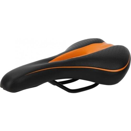 Bike Saddle Soft Silicone Cushion PU Leather Surface Silica Filled Gel Comfortable Cycling Seat Shock-absorbing Bicycle Saddle