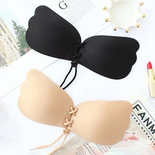1Pcs Bandage Design 2Colors Sexy Strapless Acrylic Women Bra Invisible Silicone Bralette Seamless Backless Lingerie