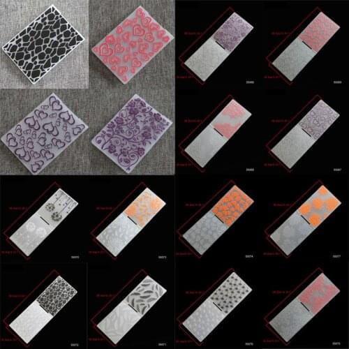 1 Pcs Card Making Plastic Template Embossing Folder 12 Styles Paper Card Craft Photo Album Scrapbooking Wedding Decor