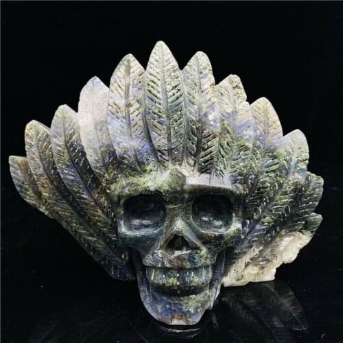 2.09 LB natural aqua agate hand-carved skull crystal specimen