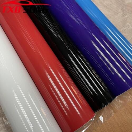 50cm*200/300/500cm Glossy Vinyl Film glossy Car Wrap Bubble Free Car Wrapping For Motorcycle Car Sticker Accessories Styling