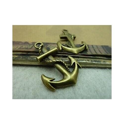 Jewelry accessories DIY manual alloy necklace pendant accessories charms/Anchor 23 * 36 mm