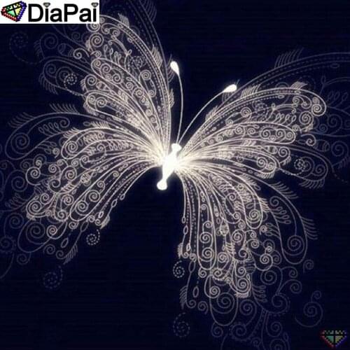 DiaPai 5D DIY Diamond Painting 100% Full Square/Round Drill "Animal butterfly" Diamond Embroidery Cross Stitch 3D Decor A22520